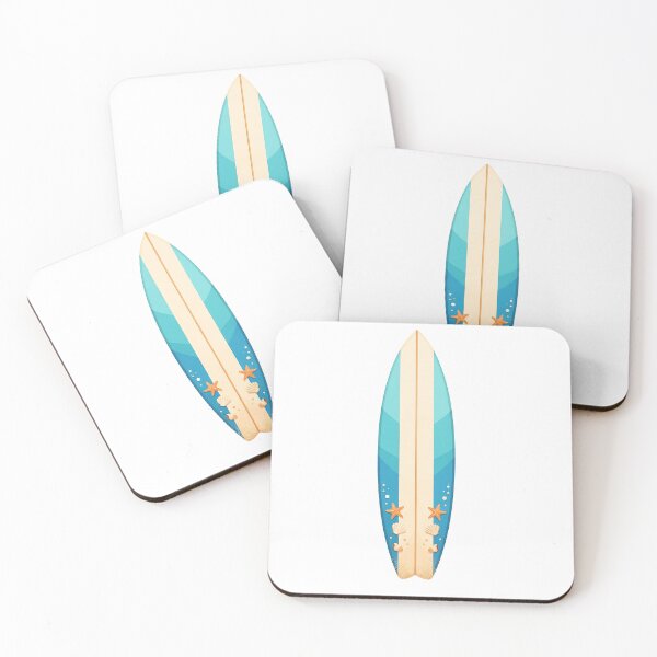 Item preview, Ocean Shell Surfboard Blue designed and sold by Tropical art.
