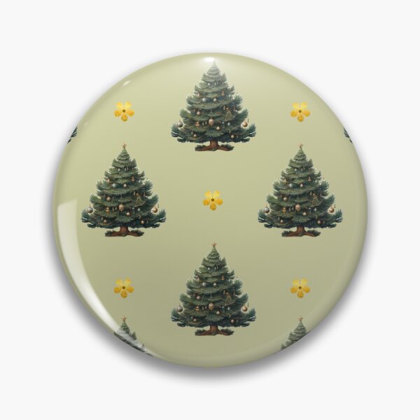 Artikelvorschau, Golden Bloom Forest – Elegantes Weihnachtsmuster mit Bäumen und floralen Akzenten entworfen und verkauft von Clara Fruggeri.
