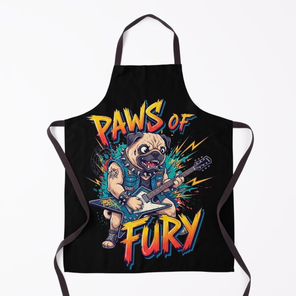 Item preview, Pug Rocker Heavy Metal Paws of Fury Guitar Dog designed and sold by SholoStudio.