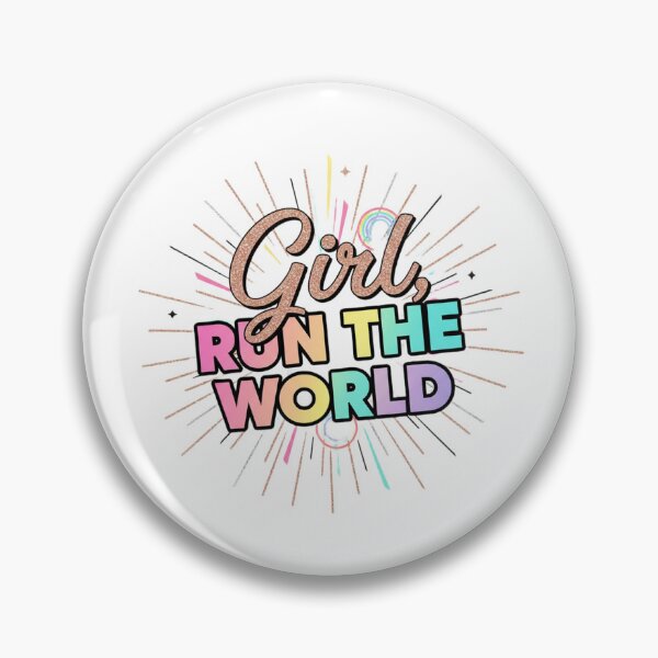 Item preview, Girl Run The World Colorful Glitter Feminist Empowerment Quote Design designed and sold by Aarvya Fashion Club ( A.F.C ).