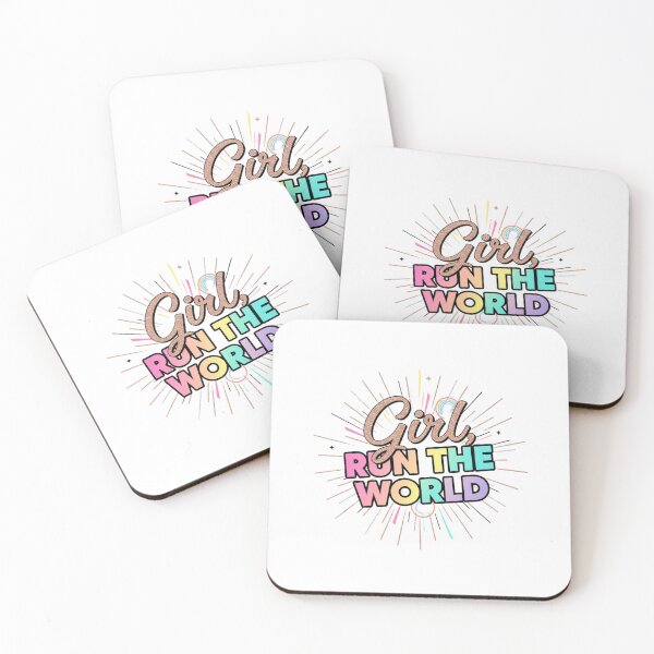 Item preview, Girl Run The World Colorful Glitter Feminist Empowerment Quote Design designed and sold by Aarvya Fashion Club ( A.F.C ).