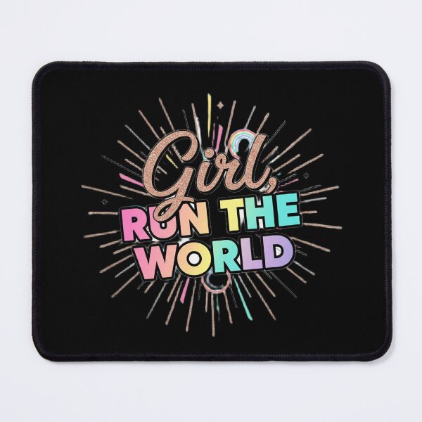 Item preview, Girl Run The World Colorful Glitter Feminist Empowerment Quote Design designed and sold by Aarvya Fashion Club ( A.F.C ).