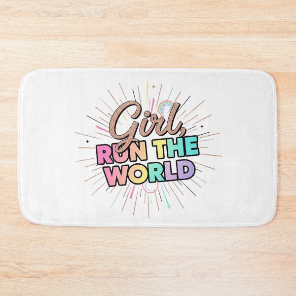 Item preview, Girl Run The World Colorful Glitter Feminist Empowerment Quote Design designed and sold by Aarvya Fashion Club ( A.F.C ).