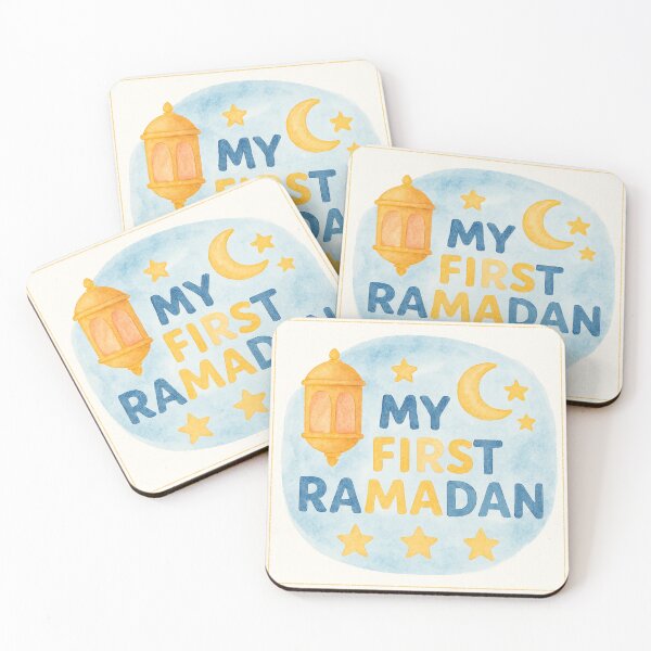Item preview, My First Ramadan (V.15) – Pastel Islamic Lantern and Crescent Moon Design designed and sold by D-Islamic.