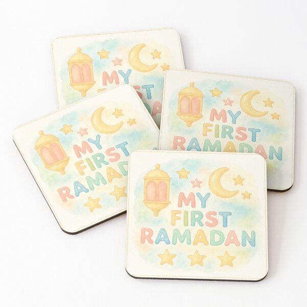 Item preview, My First Ramadan (V.16) – Pastel Islamic Lantern and Crescent Moon Design designed and sold by D-Islamic.