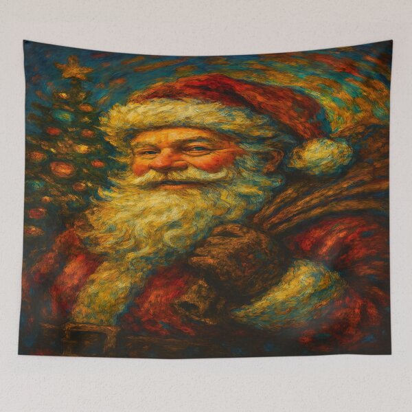 Item preview, Portrait of Santa Claus, Christmas festivities, Christmas atmosphere, Christmas tree, toys, sharing, holiday season, Nativity designed and sold by Redbdon.