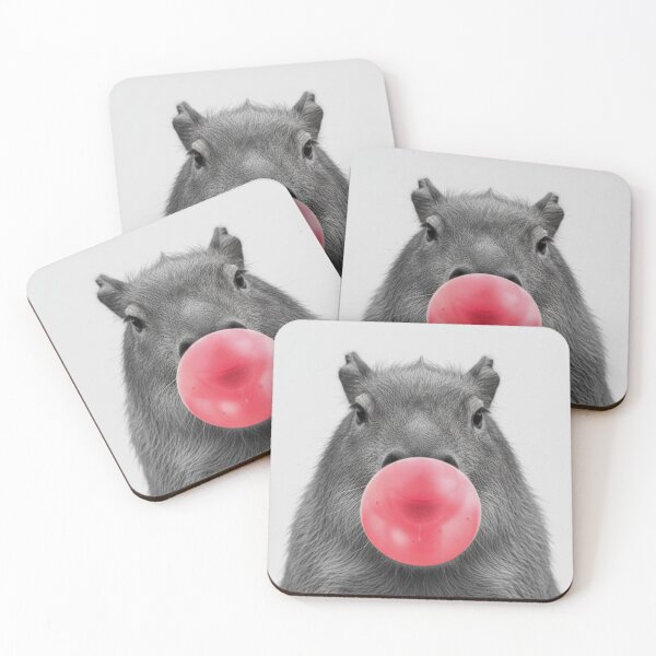Item preview, Capybara Animal Blowing a Bubble Gum designed and sold by A Mediterranean Crab.