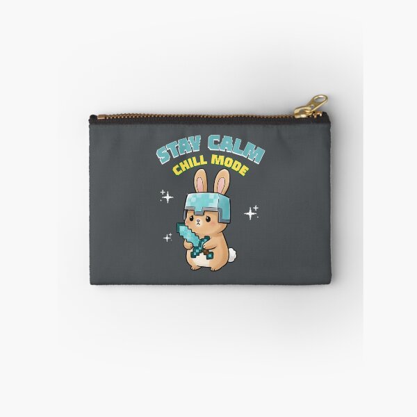 Item preview, Pixel Bunny Warrior – Stay Calm Chill Mode Gaming Design designed and sold by AwesomeBeyondLimits.