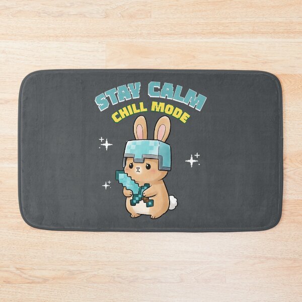 Item preview, Pixel Bunny Warrior – Stay Calm Chill Mode Gaming Design designed and sold by AwesomeBeyondLimits.