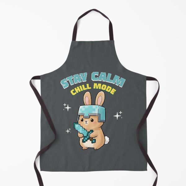 Item preview, Pixel Bunny Warrior – Stay Calm Chill Mode Gaming Design designed and sold by AwesomeBeyondLimits.
