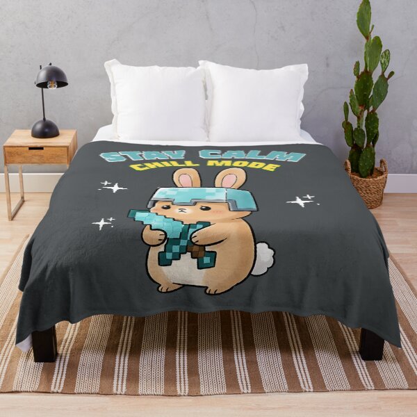 Item preview, Pixel Bunny Warrior – Stay Calm Chill Mode Gaming Design designed and sold by AwesomeBeyondLimits.