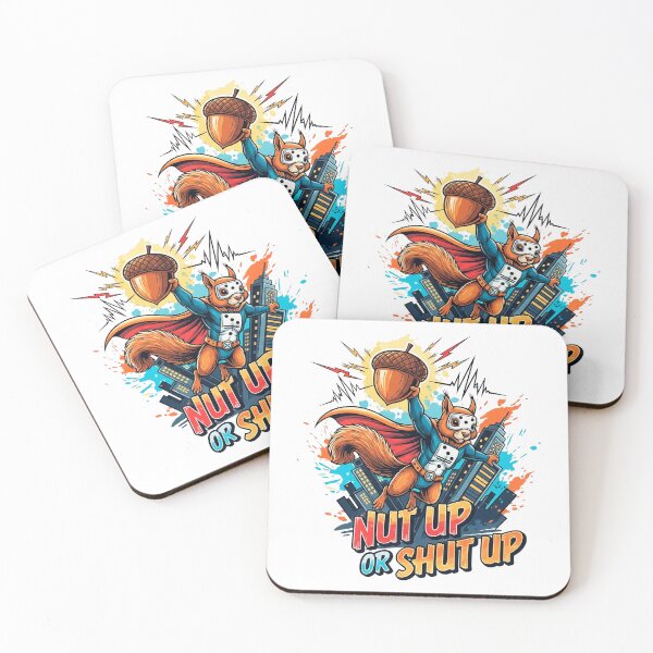 Item preview, Superhero Squirrel Nut Up Or Shut Up Funny Pun Design designed and sold by SholoStudio.