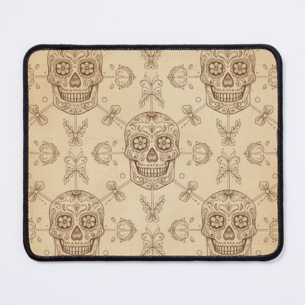 Item preview, Ornate Sugar Skull Vintage Seamless Pattern designed and sold by RGShirtWorks.