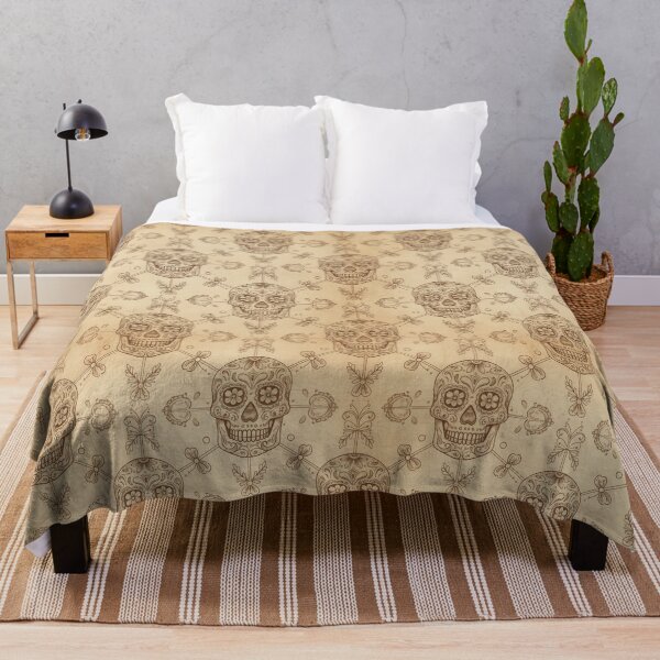 Item preview, Ornate Sugar Skull Vintage Seamless Pattern designed and sold by RGShirtWorks.
