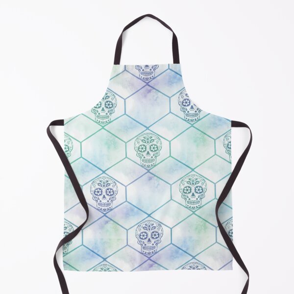 Item preview, Pastel Sugar Skull Hexagon Seamless Pattern designed and sold by RGShirtWorks.
