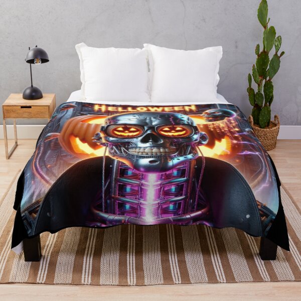 Item preview, Halloween Cybernetic Skeleton Among Flames designed and sold by Voodoo Store Paranormal Collections.