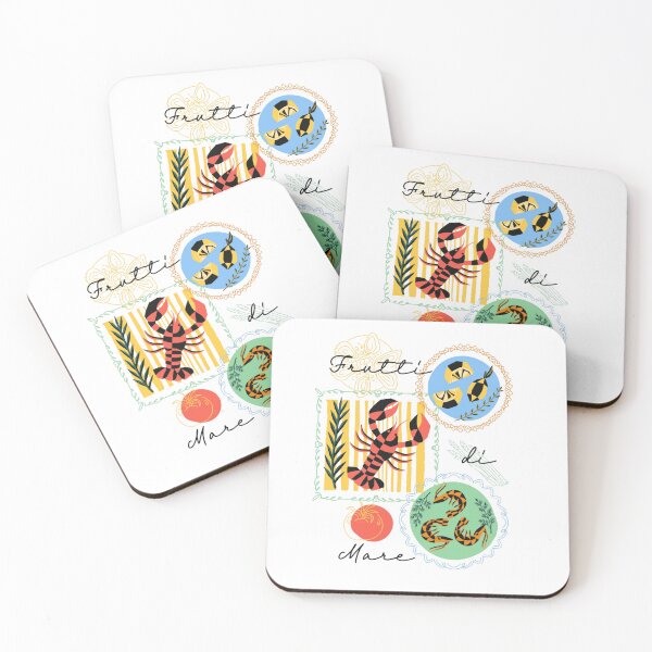 Item preview, Lobster and Shrimp Frutti di Mare Illustration designed and sold by Oniyasha.