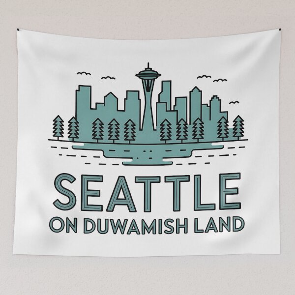 Item preview, Seattle on Duwamish Land • Acknowledgement City Map designed and sold by Blok45.