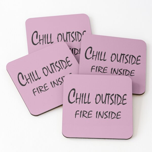 Item preview, Chill Outside, Fire Inside – Alpha Energy & Focus Mindset Quote Design designed and sold by ArtNestVerse.