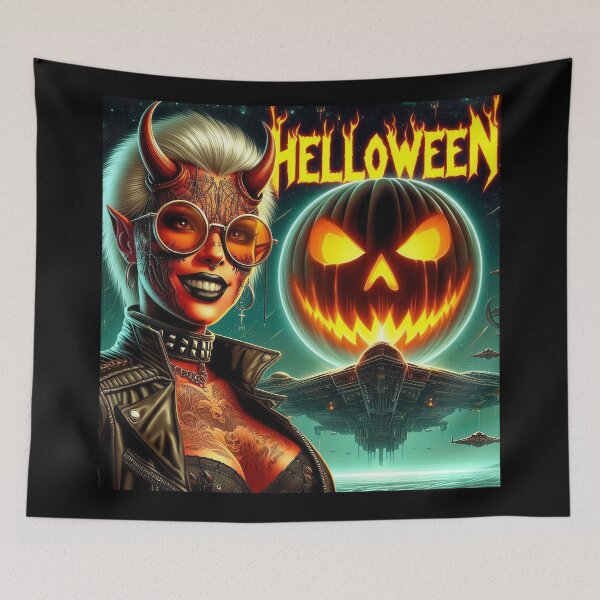 Item preview, Devilish Rocker Cosmic Halloween Queen designed and sold by Voodoo Store Paranormal Collections.