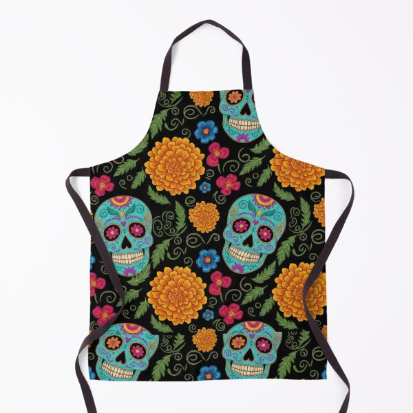 Item preview, Sugar Skulls and Marigolds Day of the Dead Seamless Pattern designed and sold by ML-Media.