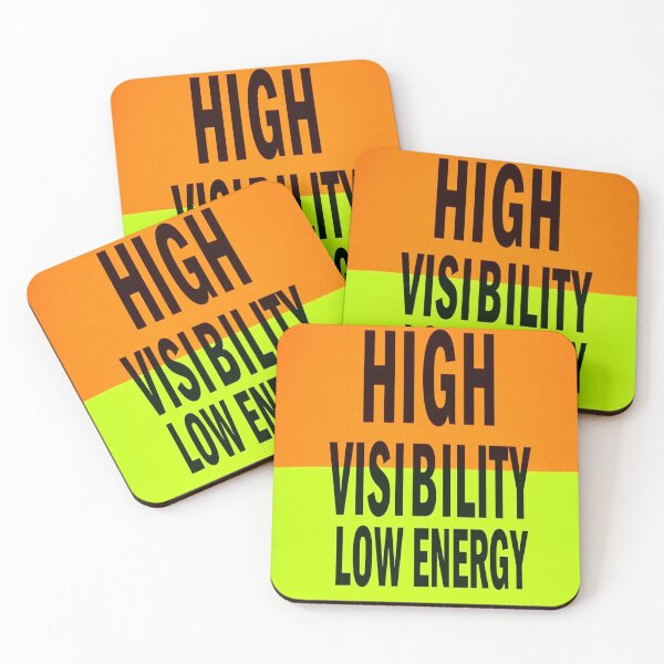 Item preview, High Visibility Low Energy • Safety-Vest Style Funny Sticker & Tee designed and sold by CMdigit.