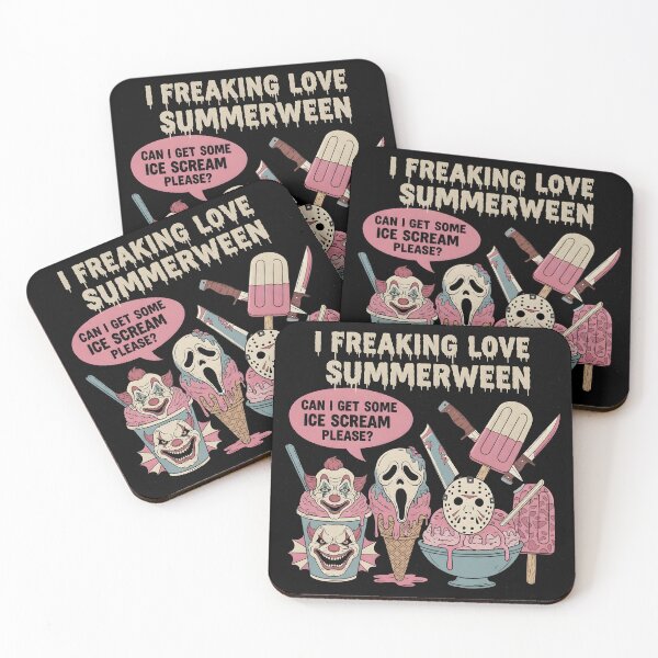 Item preview, Halloween horror A retro sign shows horror villains as 'Ice Scream' treats. designed and sold by bluel_evin.