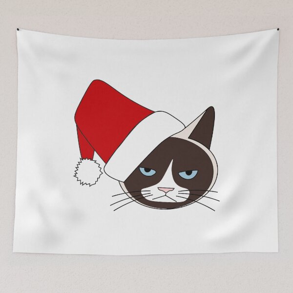 Item preview, Grumpy Christmas Cat Meme designed and sold by Maxgmdss.