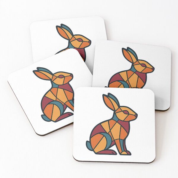 Item preview, Stained-Glass Hare (Geometric) designed and sold by BadaBingBear.