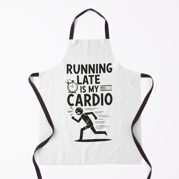 Item preview, Running Late Is My Cardio – Funny Minimalist Fitness Design designed and sold by infliex.