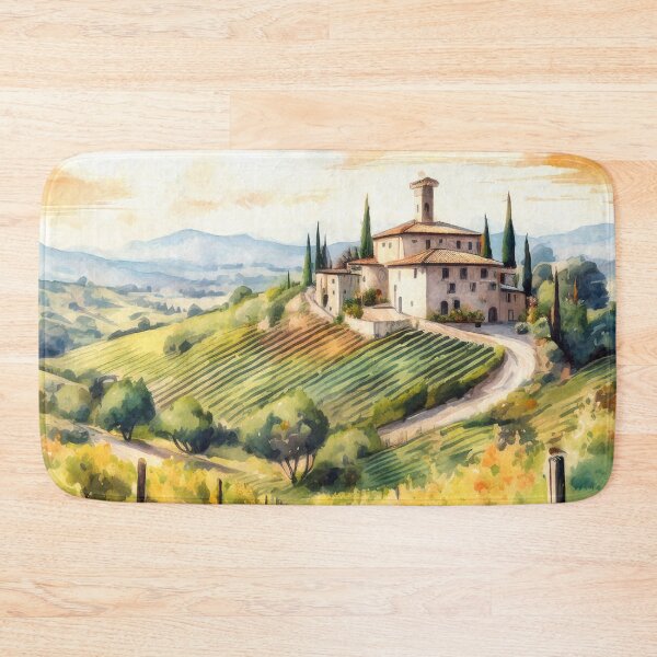 Artikelvorschau, Aquarell Weinberg in der Toskana entworfen und verkauft von MystAvalon.