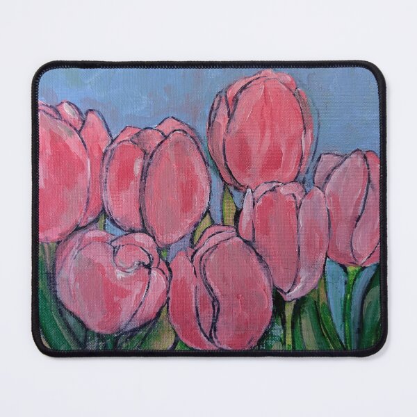Item preview, Pink Tulips in Acrylic designed and sold by Kara Draws.