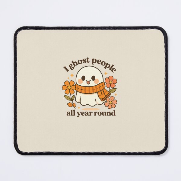 Item preview, I Ghost People All Year Round – Cute Retro Ghost Sticker & Phone Case designed and sold by Dreamy Panda Studio .
