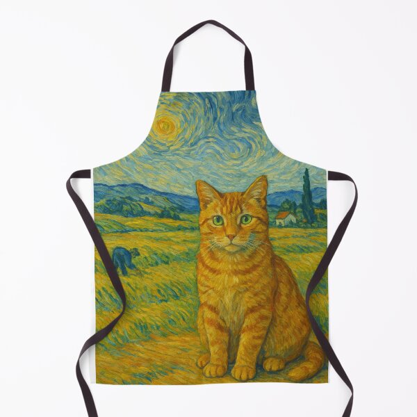Item preview, Van Gogh-style Kitty, Cat designed and sold by Carol LeBoeuf, Texas Artist.