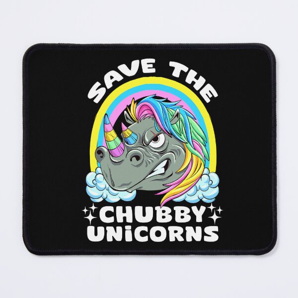 Item preview, Save The Chubby Unicorns - Funny Rhino Conservation Cartoon designed and sold by Dmetalx Art Apparel.
