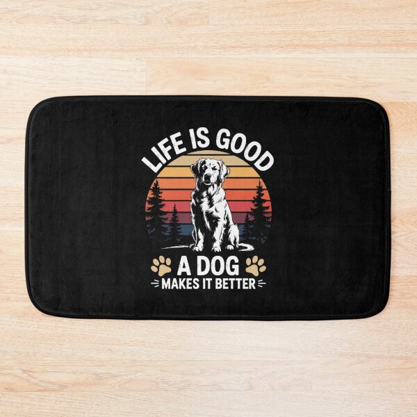 Item preview, Life Is Good A Dog Makes It Better – Inspirational Dog Lover Quote designed and sold by Gogetgiggles.