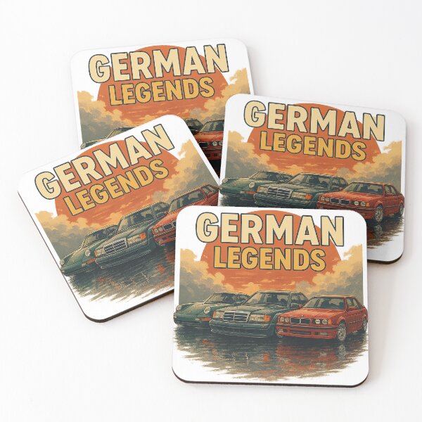 Item preview, German Legends – Retro Automotive Car Sunrise Illustration designed and sold by fjurcev.