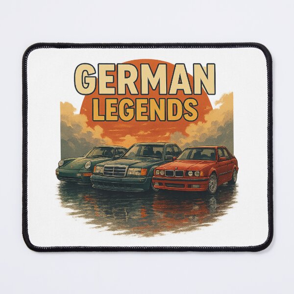 Item preview, German Legends – Retro Automotive Car Sunrise Illustration designed and sold by fjurcev.