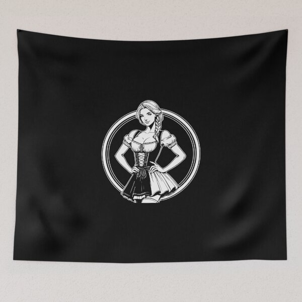 Item preview, Cool Dirndl Comic Design designed and sold by RetroMaritalArt.