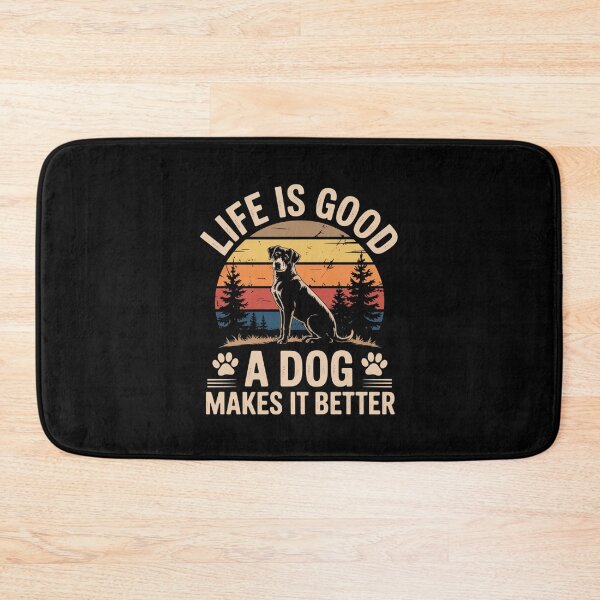 Item preview, Life Is Good A Dog Makes It Better – Inspirational Dog Lover Quote designed and sold by Gogetgiggles.