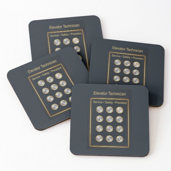 Item preview, Elevator Technician – Service • Safety • Precision (Metallic Control Panel Design) designed and sold by glitchman2.