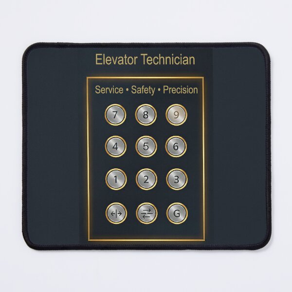Item preview, Elevator Technician – Service • Safety • Precision (Metallic Control Panel Design) designed and sold by glitchman2.