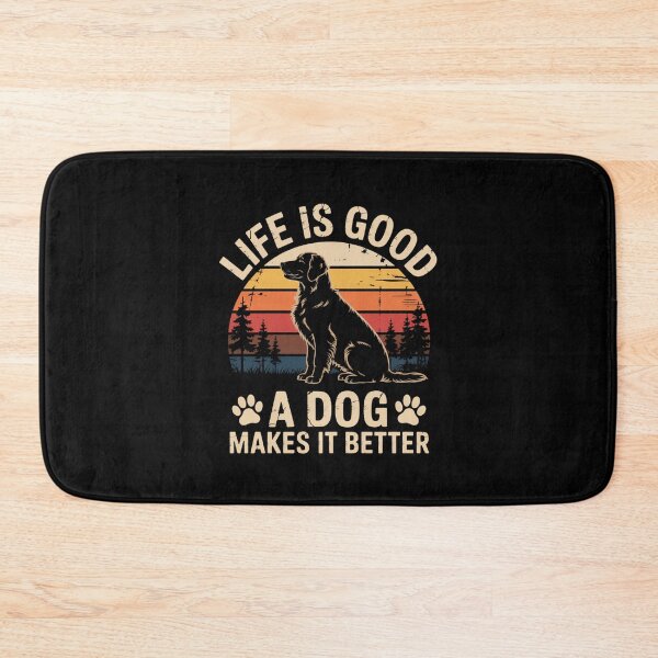 Item preview, Life Is Good A Dog Makes It Better – Inspirational Dog Lover Quote designed and sold by Gogetgiggles.