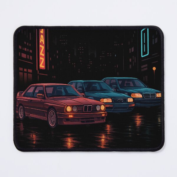Item preview, Nighttime Euro Legends – Classic Performance Cars Under City Lights designed and sold by fjurcev.