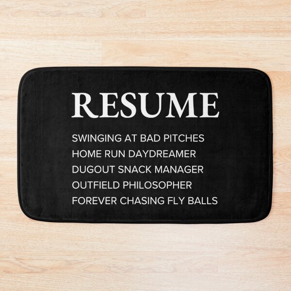 Item preview, Funny Baseball Player Resume Style Sarcastic Baseball designed and sold by StrideSuccess.