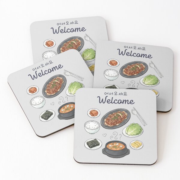 Item preview, Korean Welcome Korean Food Collage  designed and sold by HowToCanadian.