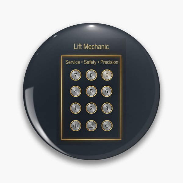 Item preview, Lift Mechanic – Service • Safety • Precision (Gold & Steel Control Panel Design) designed and sold by glitchman2.