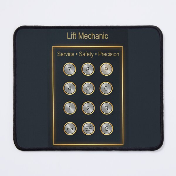 Item preview, Lift Mechanic – Service • Safety • Precision (Gold & Steel Control Panel Design) designed and sold by glitchman2.