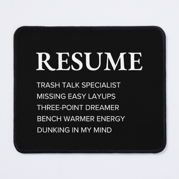 Item preview, Funny Basketball Player Resume Style Sarcastic Basketball designed and sold by StrideSuccess.