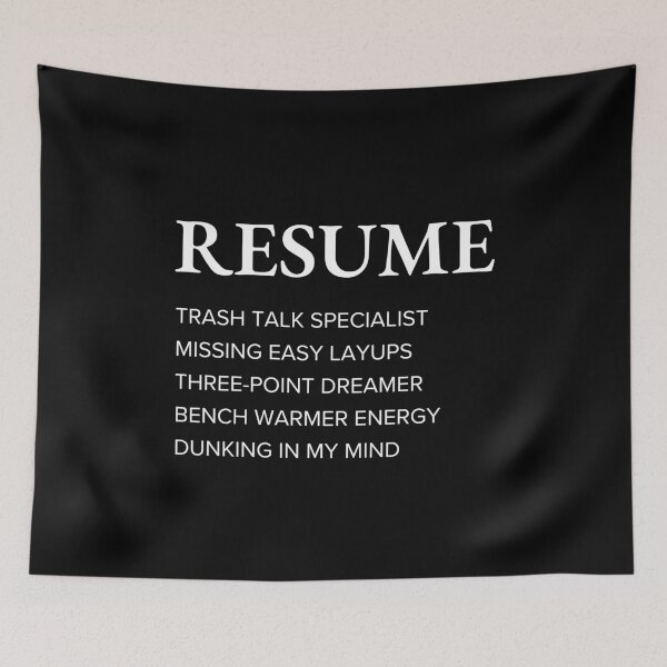 Item preview, Funny Basketball Player Resume Style Sarcastic Basketball designed and sold by StrideSuccess.